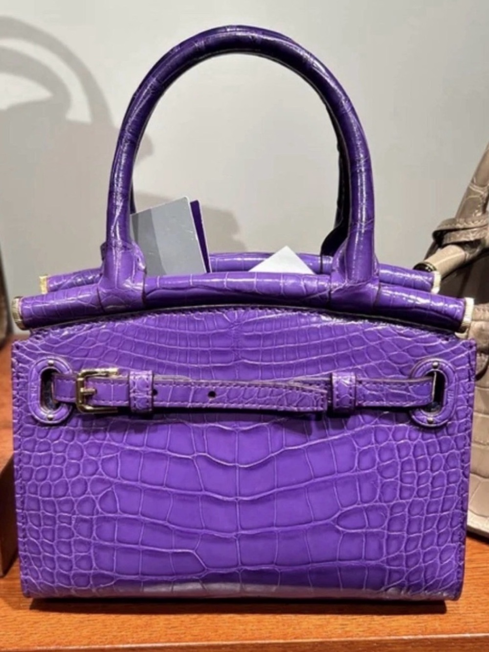 NWT $14K Ralph Lauren
Collection Womens RL50
Alligator Purple Mini Bag Sz OS